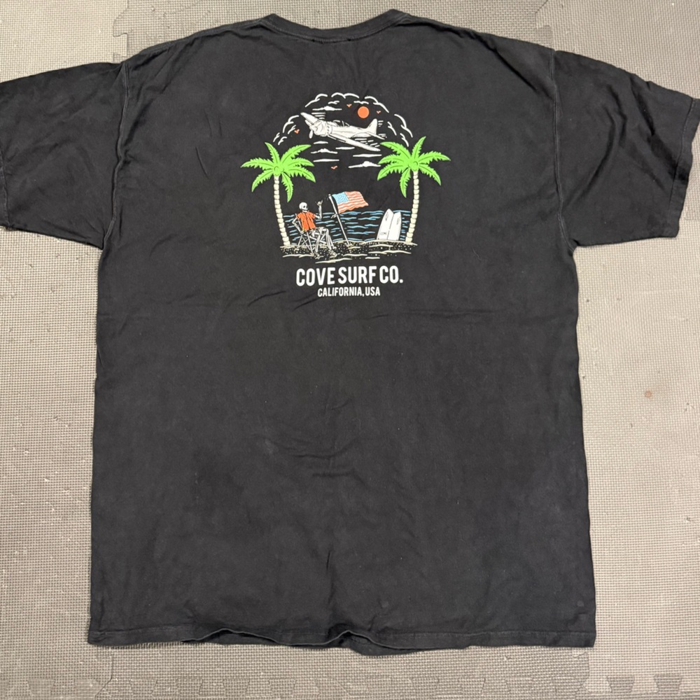 Cove Surf Co. Black Graphic T-Shirt